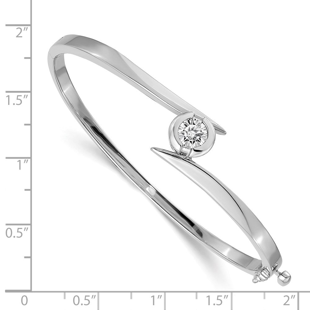 14k White Gold Hinged Bangle Bracelet Mounting