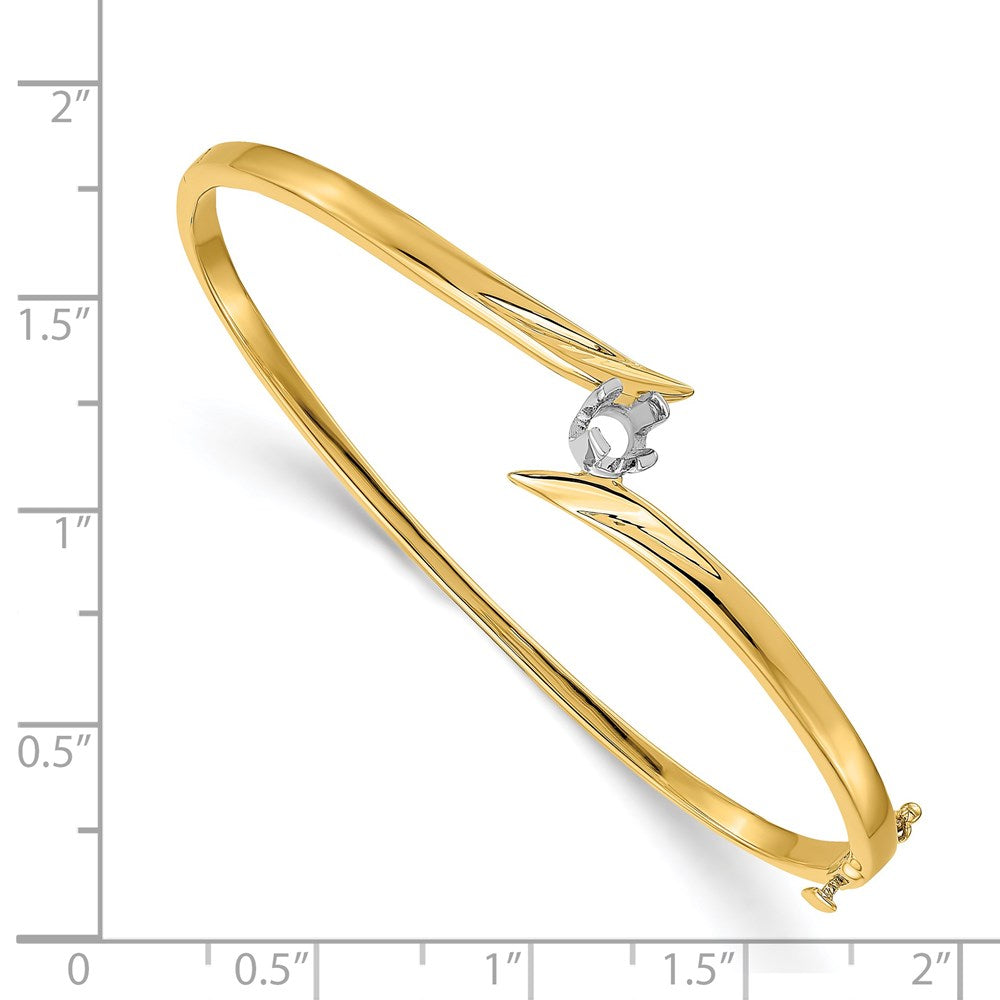 14k Two Tone Bangle Bracelet Mounting