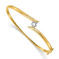 14k Two Tone Bangle Bracelet Mounting