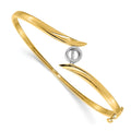 14k Two-tone Hinged Bangle Bracelet Mounting