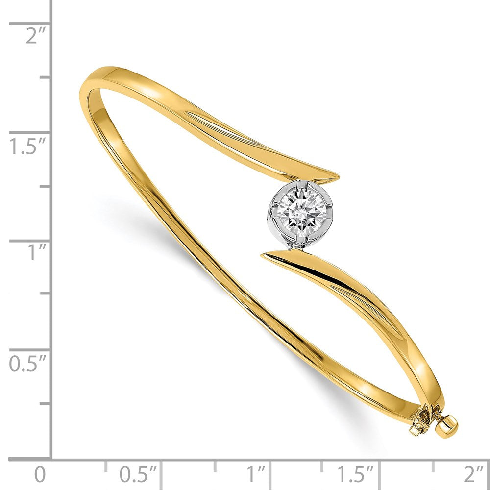 14k Two-tone Hinged Bangle Bracelet Mounting