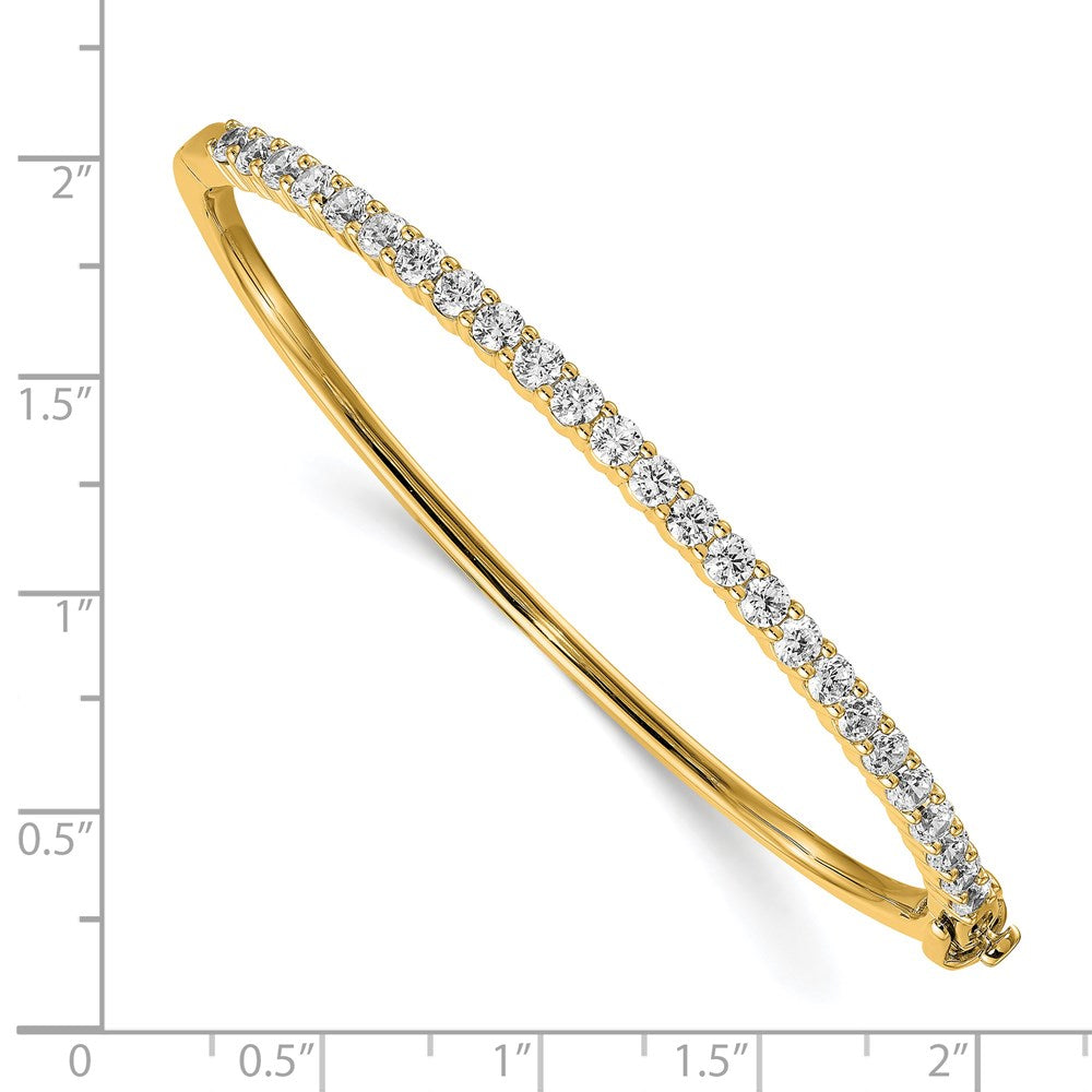 14k AA Diamond Hinged Bangle