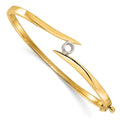 14k Two-tone Hinged Bangle Bracelet Mounting