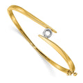 14k Two-tone Hinged Bangle Bracelet Mounting