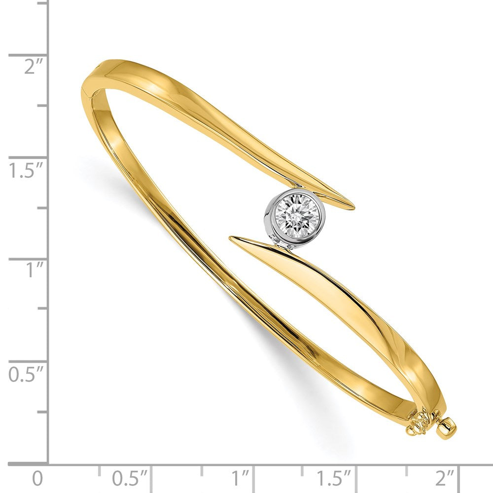 14k Two-tone Hinged Bangle Bracelet Mounting