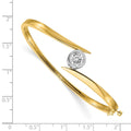 14k Two-tone Hinged Bangle Bracelet Mounting