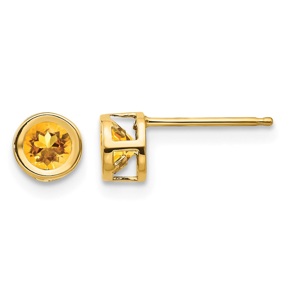14k Citrine Earrings - November