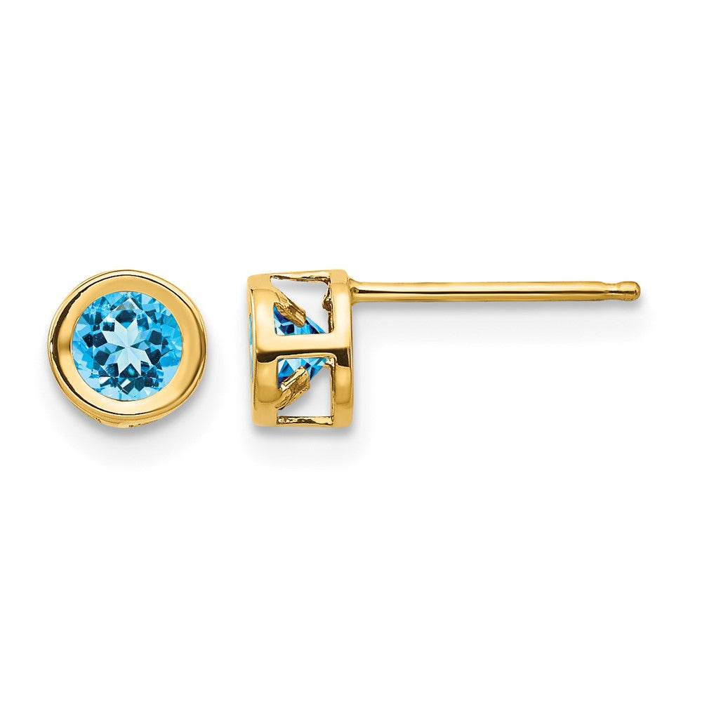 14k Blue topaz Earrings - December