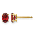 14k Garnet Earrings - January