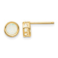 14k 5mm Bezel Opal Stud Earrings