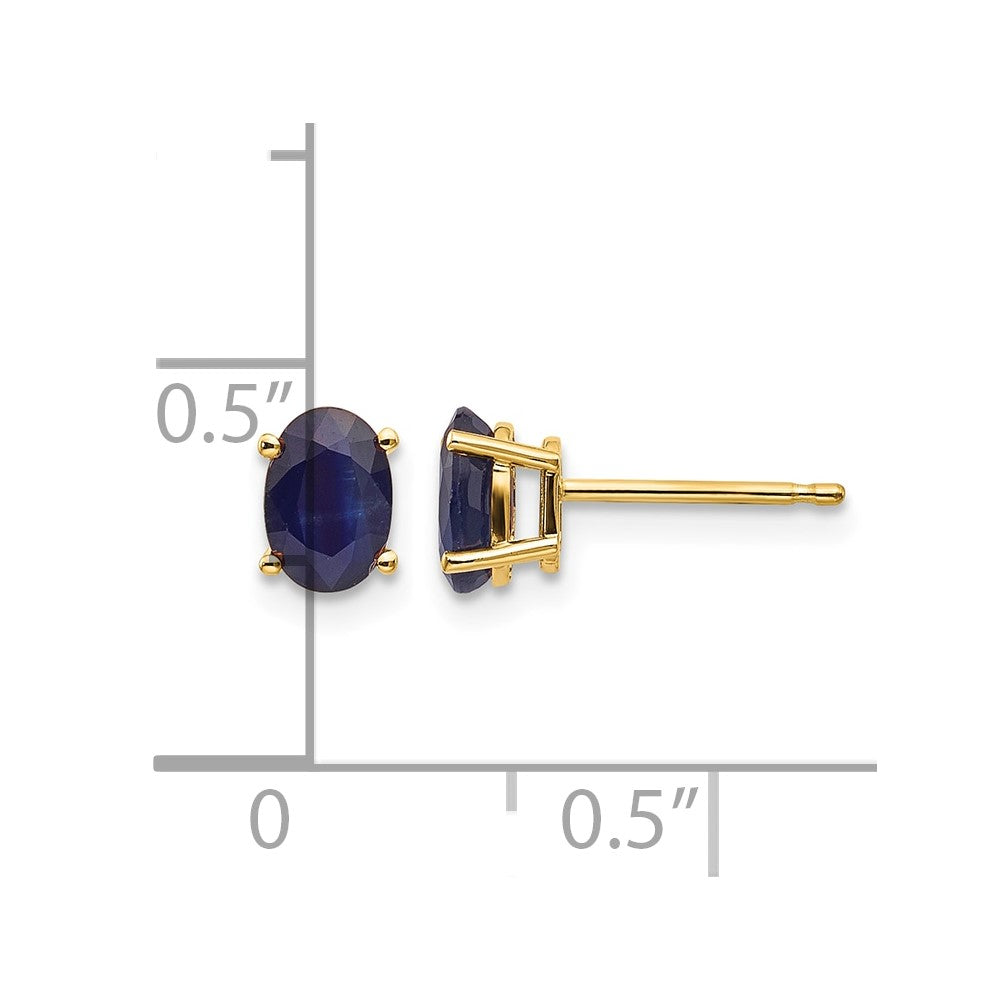 14k Sapphire Earrings - September
