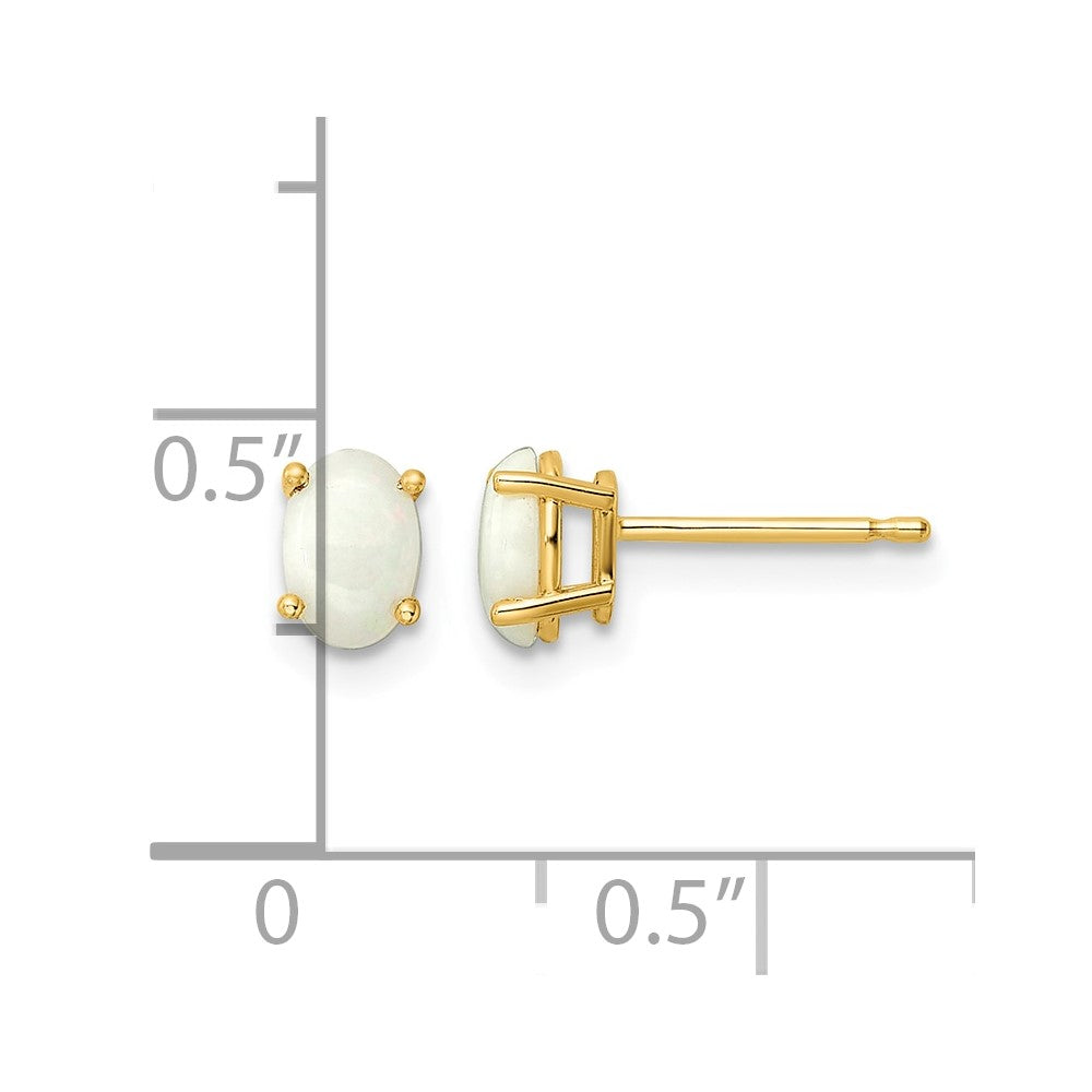 14k Opal Earrings - October