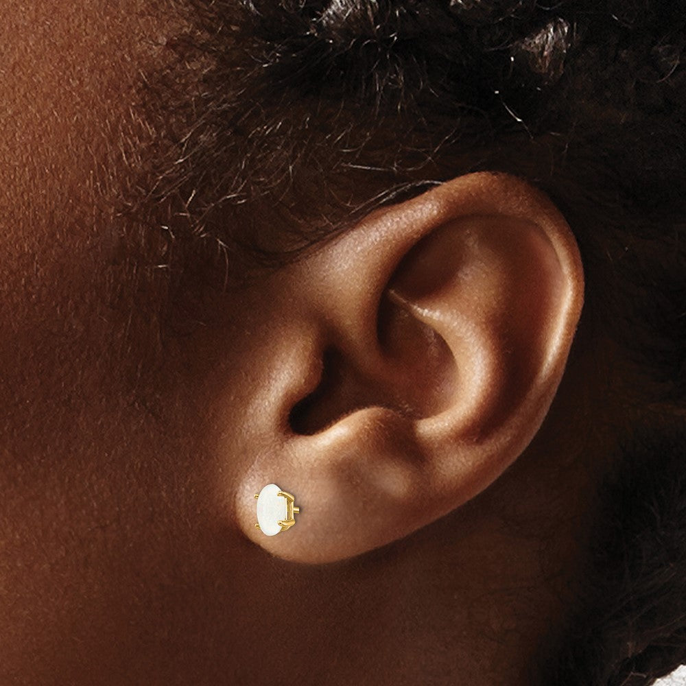 14k Opal Earrings - October