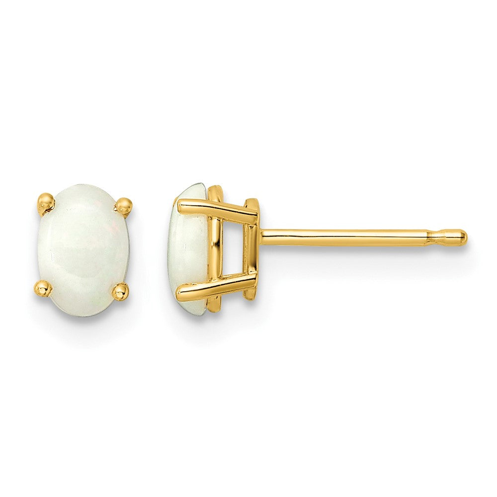 14k Opal Earrings - October