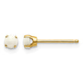14k 3mm October/Opal Post Earrings