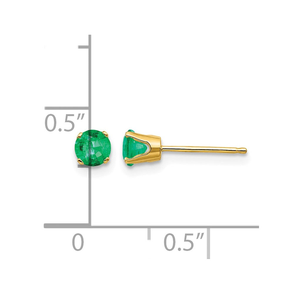 14k 4mm May/Emerald Post Earrings