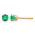 14k 4mm May/Emerald Post Earrings