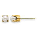 14k 4mm June/FW Cultured Pearl Post Earrings