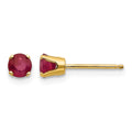 14k 4mm July/Ruby Post Earrings