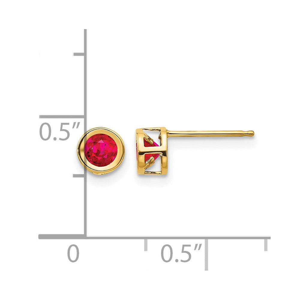 14k Ruby Earrings - July