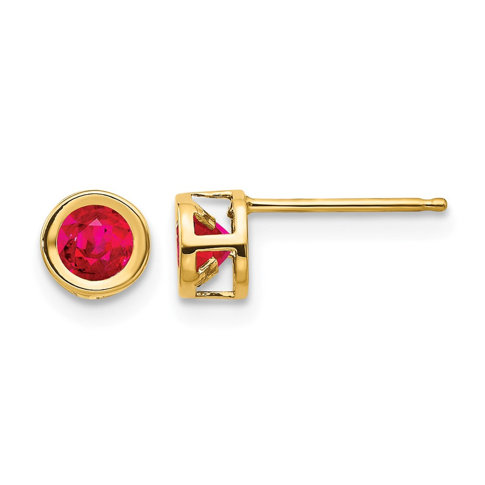 14k Ruby Earrings - July