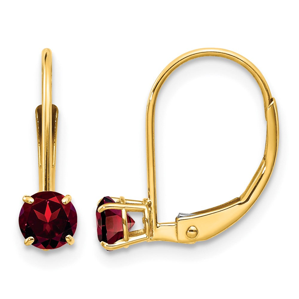 14k Garnet Earrings - January