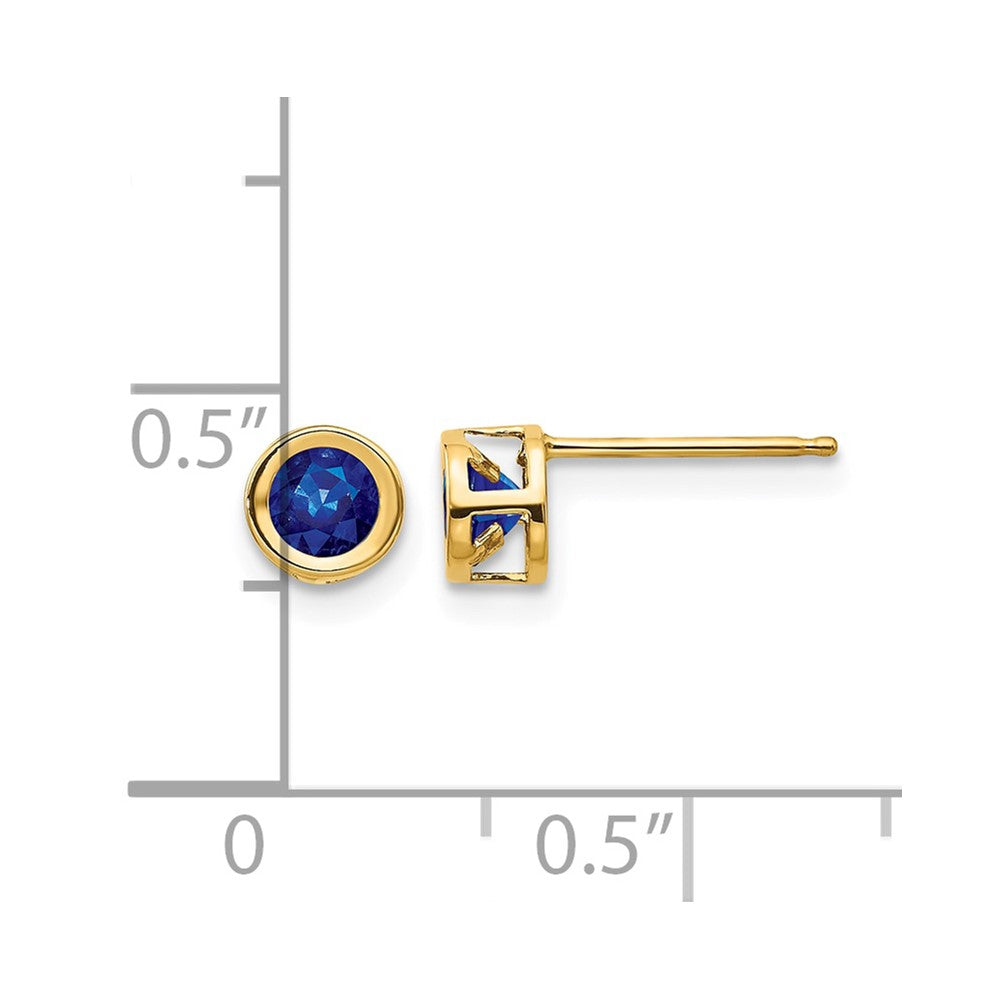 14k Sapphire Earrings - September