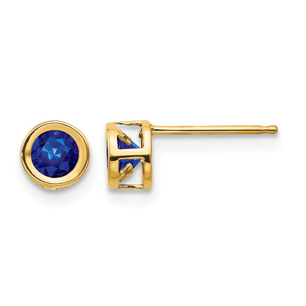 14k Sapphire Earrings - September