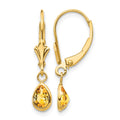 14k 6x4mm November/Citrine Earrings