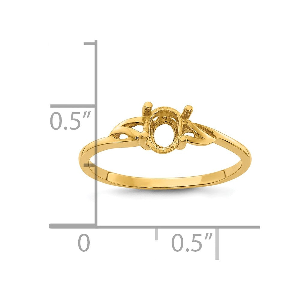 14ky Birthstone Ring Mounting