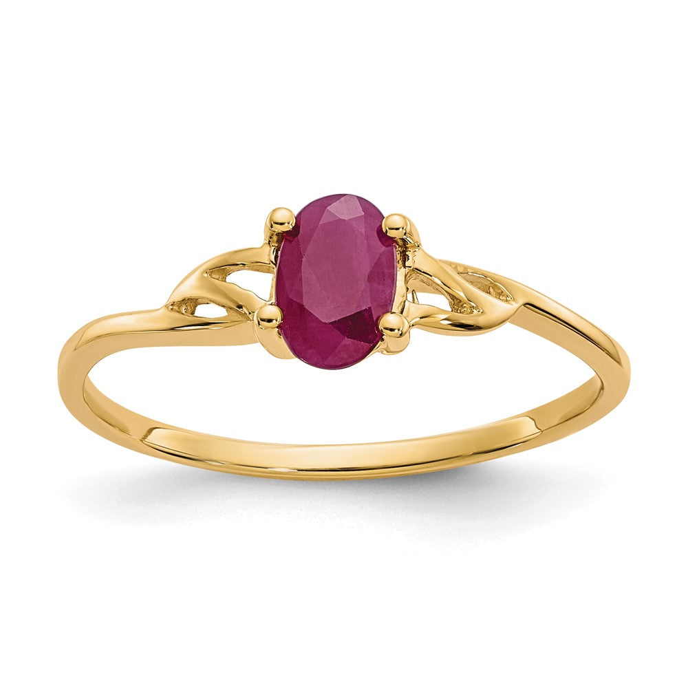 14k Ruby Birthstone Ring