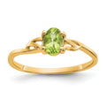 14k Peridot Birthstone Ring