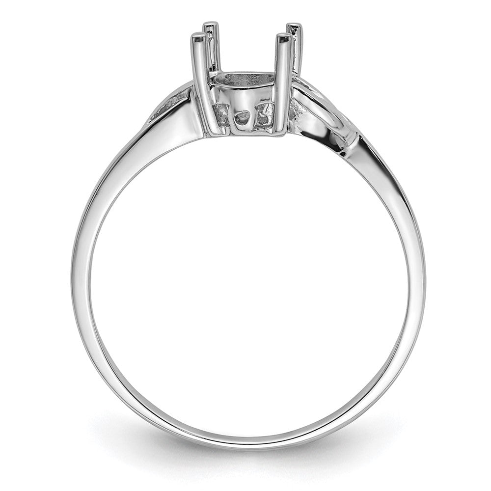 14k White Gold Birthstone Ring Mounting