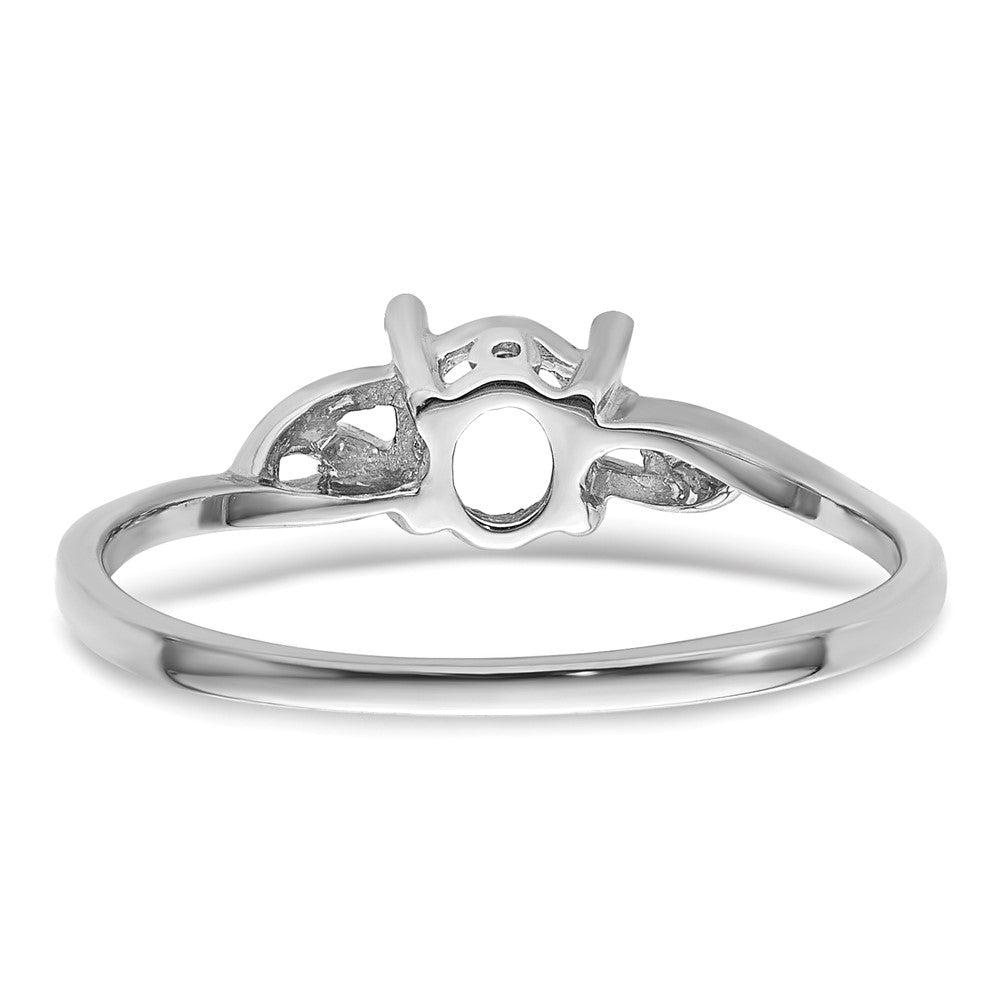 14k White Gold Birthstone Ring Mounting