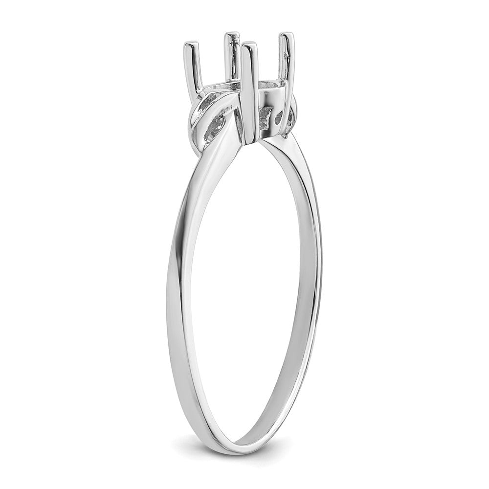 14k White Gold Birthstone Ring Mounting