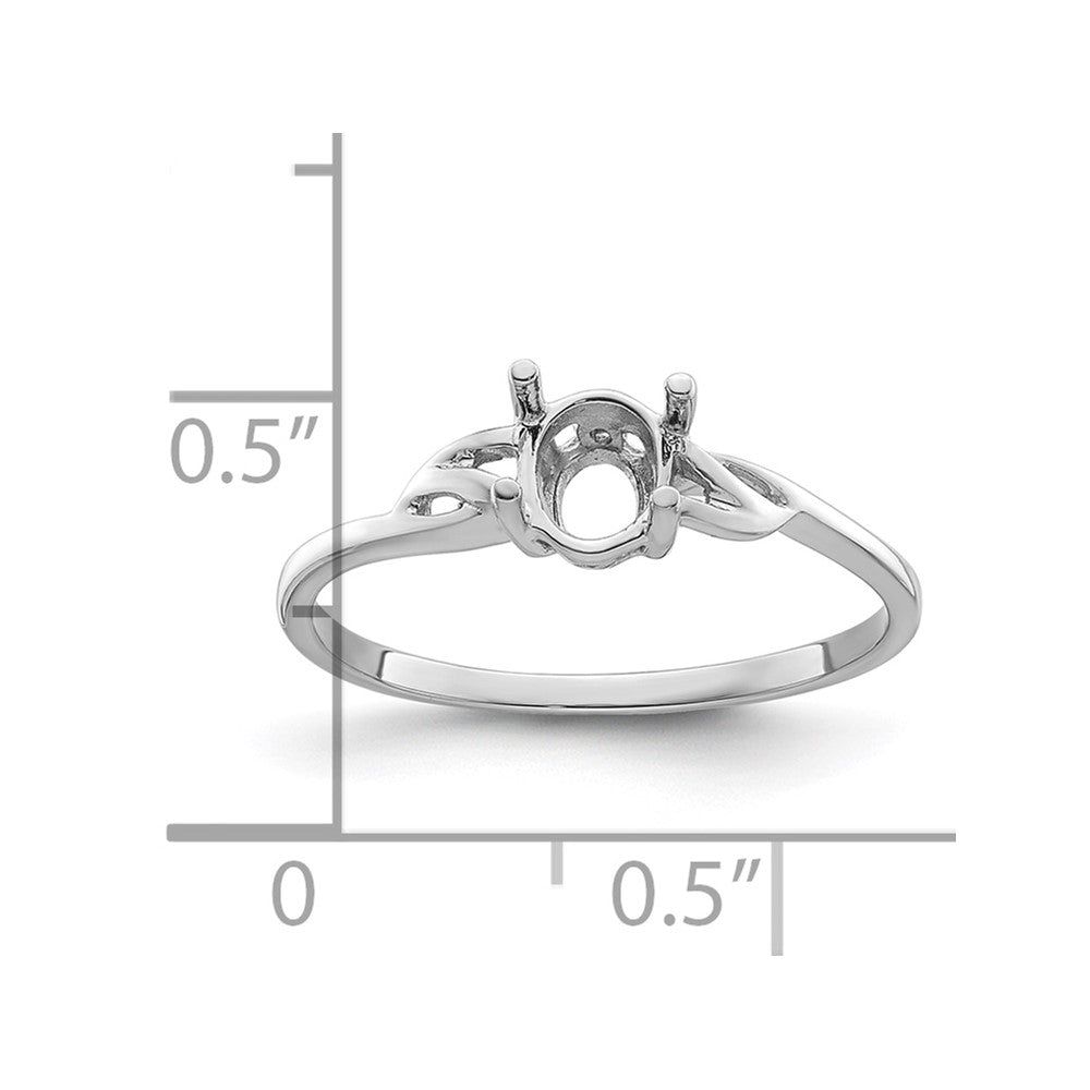 14k White Gold Birthstone Ring Mounting