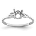 14k White Gold Birthstone Ring Mounting