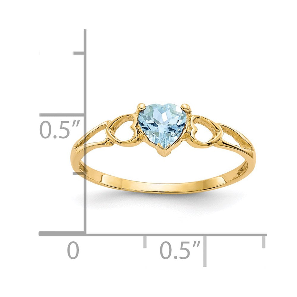 14k Aquamarine Birthstone Ring