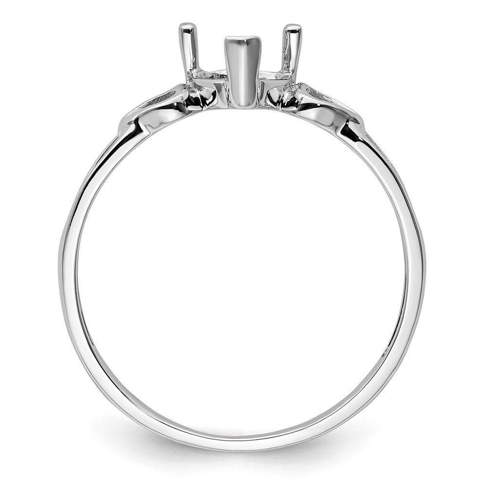 14k White Gold Birthstone Ring Mounting