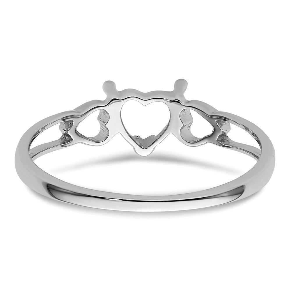 14k White Gold Birthstone Ring Mounting
