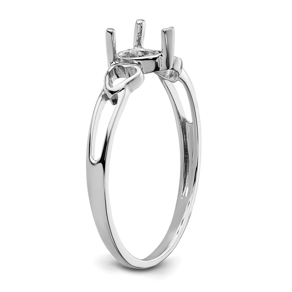 14k White Gold Birthstone Ring Mounting