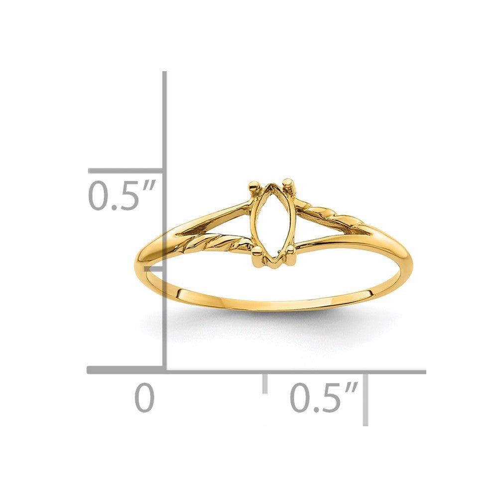 14k Birthstone Ring Mounting