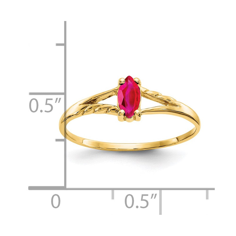 14k Ruby Birthstone Ring