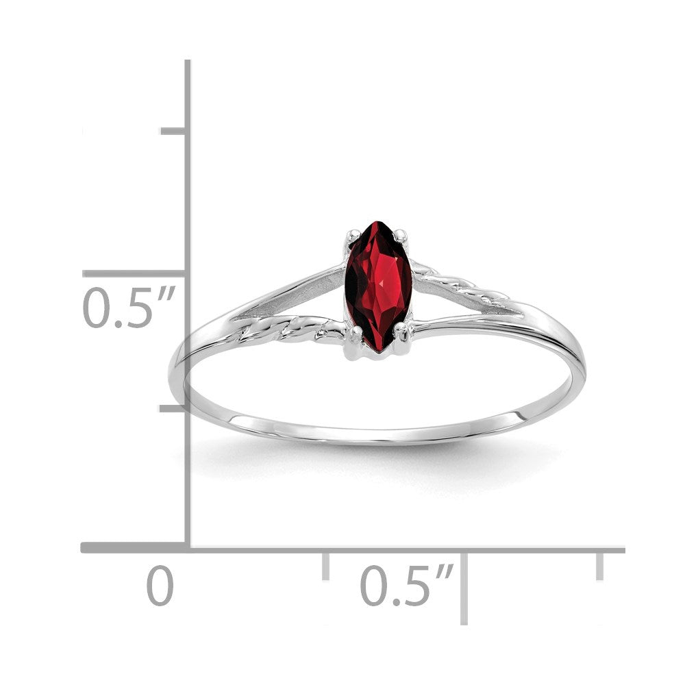 14k White Gold Birthstone Ring Mounting