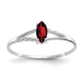 14k White Gold Birthstone Ring Mounting