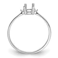 14k White Gold Birthstone Ring Mounting