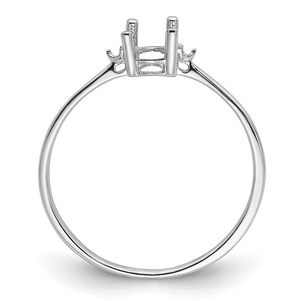 14k White Gold Birthstone Ring Mounting