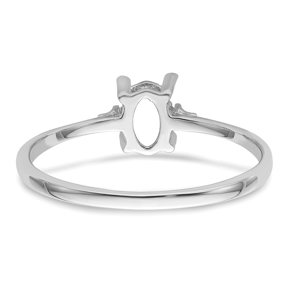14k White Gold Birthstone Ring Mounting