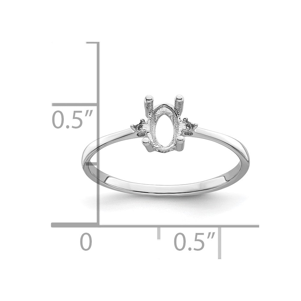 14k White Gold Birthstone Ring Mounting
