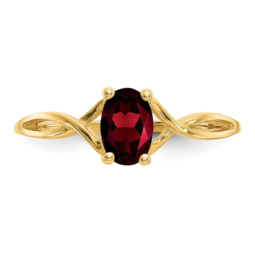 14k Garnet Birthstone Ring